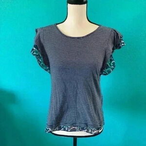 Maison Jules blue striped shirt in size small